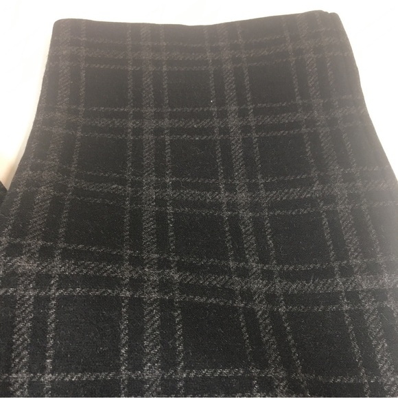 J. Jill  Ponte Slim Leg Plaid Pants Black and Gray Size Small - Picture 6 of 8